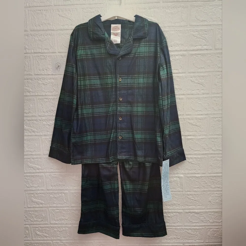 Wondershop at Target Unisex Boy Girl 2pc Family Sleep Set Green Blue Plaid NEW